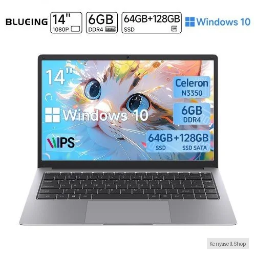 Blueing 14" Laptop N3350 6GB+192GB SSD Portable Computer Student Pc