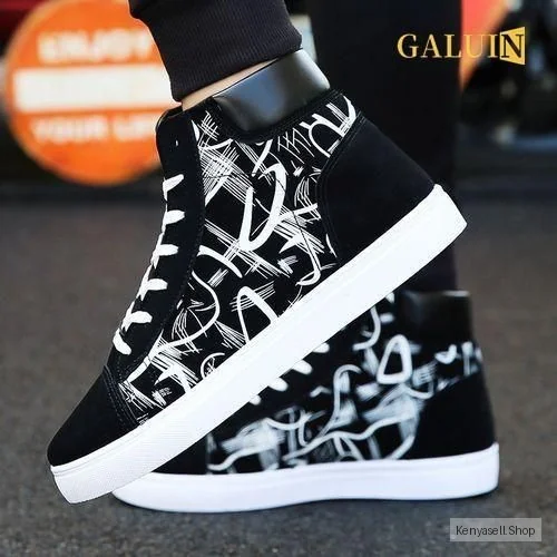 GALUIN Men's Shoes Men's Basketball Men's Casual Shoes-Black