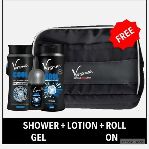 VERSMAN Bro Kit: Cool 400ml Lotion + Shower Gel + Roll On Deo (Pack of 3)