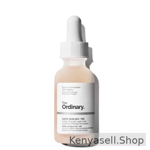 The Ordinary Lactic Acid 10% + HA  A high-strength exfoliator that works to reveal smoother skin