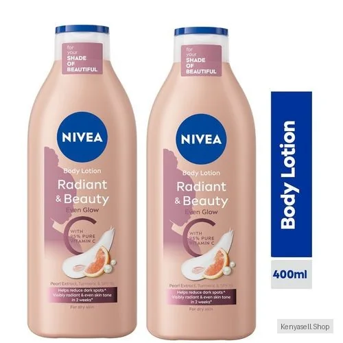 NIVEA Radiant & Beauty Even Glow Body Lotion For Women - 400ml - (Pack of 2)