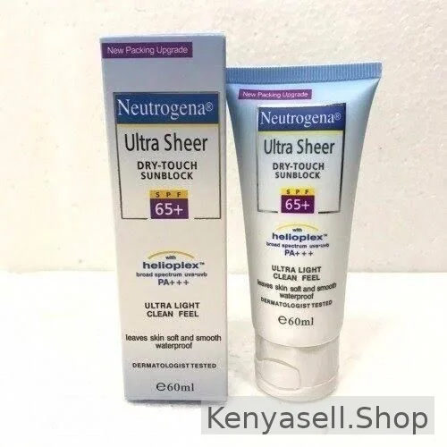Neutrogena Ultra Sheer Dry-Touch Sunblock SPF 65+.