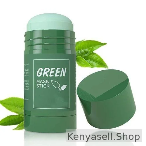 Huda Beauty Green Tea Mask Mud Stick Under Eye Blackness Dark Circles Redness Sunburn Antiaging Promote Collagen Skin Clarity Acne Blackhead Smooth Clear Complexion Tighten Pores Clay Stick Mask