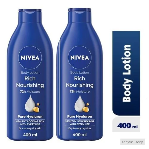 NIVEA Rich Nourishing Body Lotion For Women - 400ml (Pack Of 2)