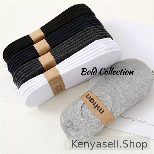 4Pairs Finest Cotton Freesize Unisex Plain Invisible Socks