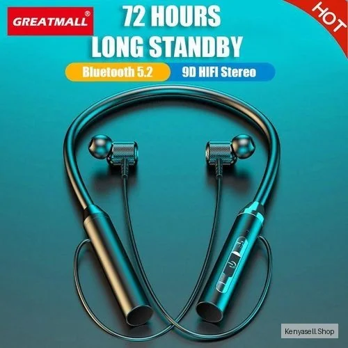 GreatMall® G01 Wireless Headphones Bluetooth Neckband Earphones Hifi Stereo Headset Magnetic Earbuds With Mic