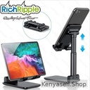 RichRipple Desktop Smartphone Holder, Foldable Phone Stand - Black