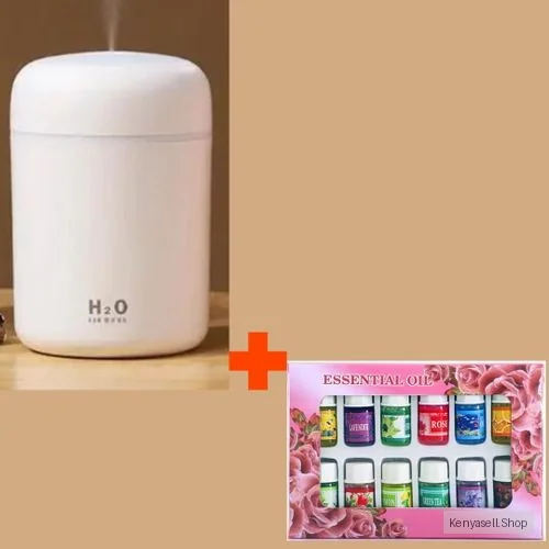 USB Nordic Humidifier Aromatherapy Humidifier + 12pc Essential Oil Set
