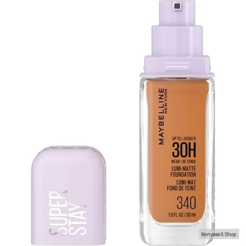 Maybelline Super Stay 30H Lumi-Matte Foundation 340, Lightweight and Buildable Full Coverage Foundation Makeup for Up To 30HR Wear, 30ml
