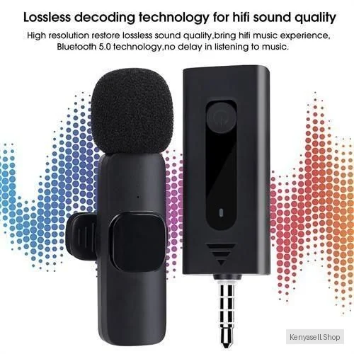 K35 Wireless Microphone 3.5mm Lavalier Microphone for Tiktok Youtube Camera Speaker