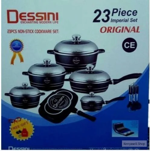 Dessini Durable 23 Piece Non-Stick DieCast Cooking Pots