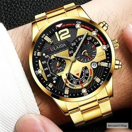 General Wrist Watch For Men Luminous Quartz Watch Luxury Fashion  - Gold
