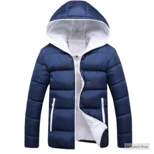 Berrykey Mens Cotton Long Jacket Windbreak Hooded Zipper Blazers Trench Coat