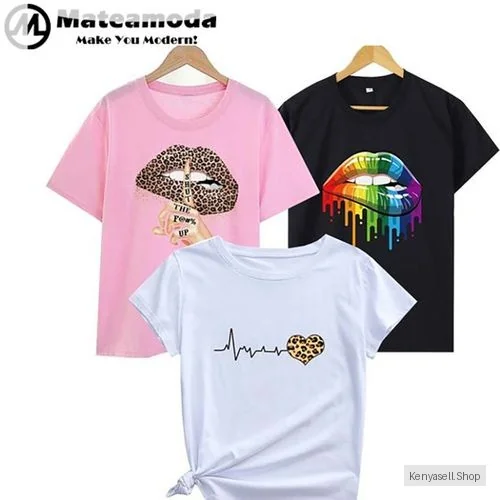 Mateamoda 3 PCS Women T-shirts Ladies Tops Tees Tshirt Sets Female Clothing