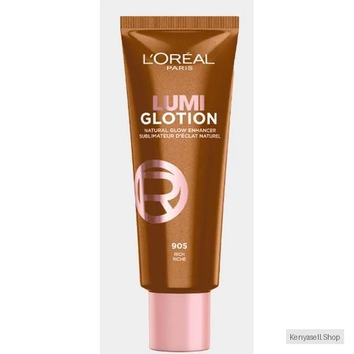 L'Oréal Paris Lumi Glotion Shade: 905 Very Deep Glow, Natural Glow Enhancer, Infused with Glycerine and Shea Butter, with Upto 24HR of Hydration, 40ml