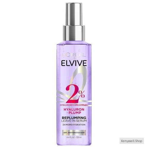 L'Oréal Elvive Hyaluron Plump Moisture Hair Serum, Infused with 2% Pure Hyaluronic Acid that Stabilizes Moisture, up to 10x more Hydtarion, Suitable for Dehydarated Dry Hair - 150 ml