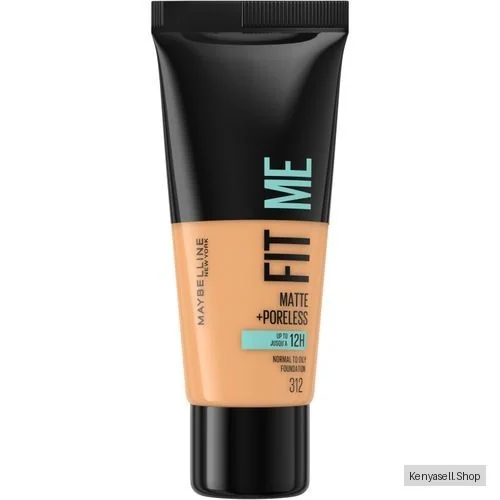 Maybelline Fit Me Matte And Poreless Foundation For Normal To Oily Skin, Full Coverage Blendable Upto 12H Shine Control -312 GOLDEN, 30ml