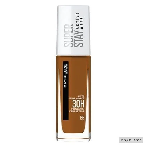 Maybelline SuperStay 30H Active Wear Foundation, Lightweight Feel, Water, Sweat And Transfer Resistant- 66 HAZELNUT, 30ml