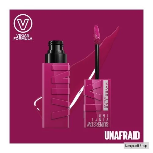 Maybelline Superstay Vinyl Ink Longwear LIquid Lipstick, Smudge-free, Long Lasting up to 16hr, Highly Pigmented Color, Shine Finish - 170 Unafraid (Pink Mash Up Collection)
