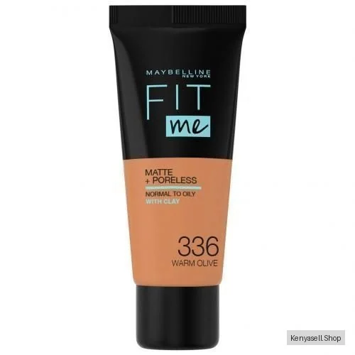 Maybelline Fit Me Matte And Poreless Foundation For Normal To OIly Skin Fill Coverage Blendable Upto 12H - 336 WARM OLIVE, 30ml