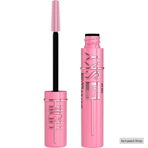 Maybelline Lash Sensational Sky High Mascara, Limitless Length & Volume, Flex Tower Brush, Light-as-Air Feel, With Bamboo Extract - Pink