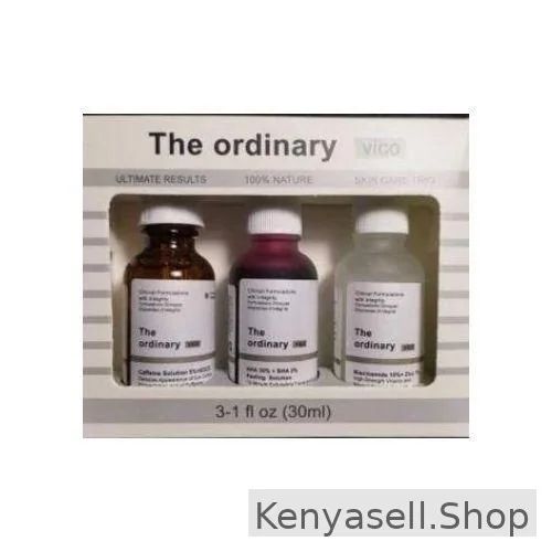 The Ordinary 3 In 1 Trio Set AHA Peeling Solution+Caffeine+Niacinamide Serum