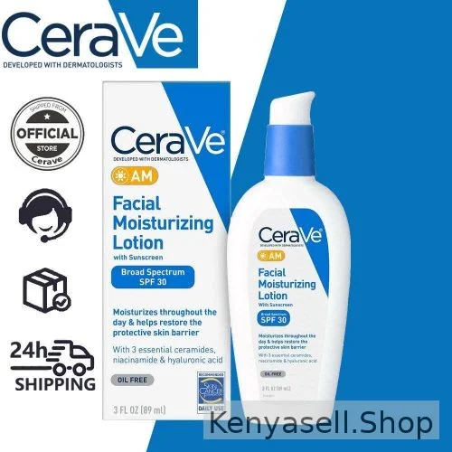 Cerave AM Facial Moisturiz-ing Lotion With Sunscreen SPF 30 Repair Sensitive Skin 89ml