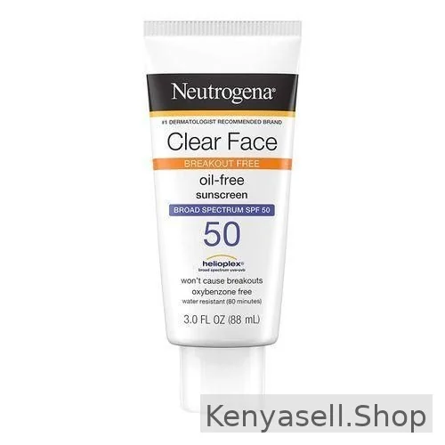 Neutrogena Clear Face Lotion Sunscreen ( Oil Free) For Breakout Acne-Prone Skin SPF 50