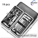 TOUPHY Manicure Nail Clippers Kit Pedicure Set Nail 19Pcs