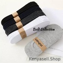 4Pairs Finest Cotton Freesize Unisex Plain Invisible Socks