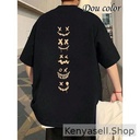 Dou-color Dou-color Men's Fashion Thick Hip Hop T-shirt -Black