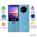 Koruima K2802 Button Phones 2.8" 1800mAh 5V 1A Type-C Charger Dual Sim Wireless FM Radio Button Mobile Phone Light Blue