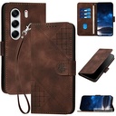 Embossed PU Case For Tecno Spark 40 4G - Coffee