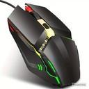 White Label Wired Gaming Mouse With Colorful Breathing Light - Black