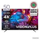Vision Plus VP8850QV 50" QLED 4K Smart TV – Netflix/YouTube/Prime Video, Inbuilt Decoder, Dolby Audio, Quantum Dot Display + Free Wall Mount (2YRS WRTY)