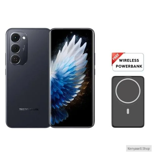 Tecno Spark 40 Pro Plus, 1.5K, 144Hz 6.78''  Amoled Screen, 128GB RAM +8GB ROM (+8GB Extended) 50MP AI, 5200mAh 45W Charging- Black + Gift