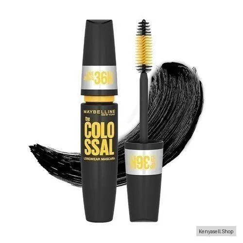 Maybelline Volume Express Colossal 48hr Waterproof Mascara, Volume Lock Mascara, Delivers 9x Times the Volume in Just one Coat, Flake Resistant,Very Black