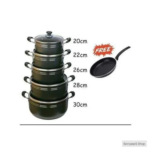 TC 14 Pieces Heavy Duty Non-Stick Cooking Pot Sufuria Set