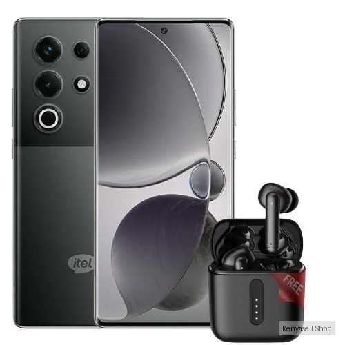 Itel S25 Ultra 4G, 6.78", 8GB RAM + 128GB (Dual SIM), 5000mAh, Black (1YR WRTY) + Free Buds Ace Pro