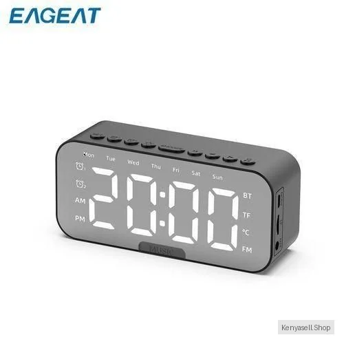 EAGEAT Bluetooth Speaker Wireless Portable Alarm Clock FM Radio